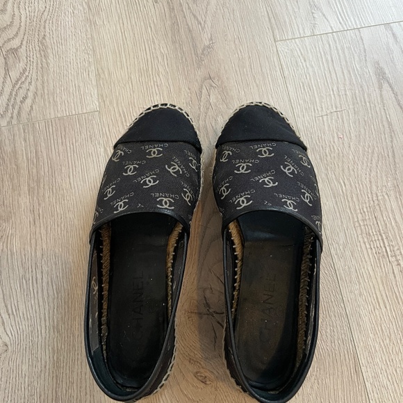 Chanel Black Mesh CC Logo Espadrilles Sz. EU 38 - Picture 5 of 9
